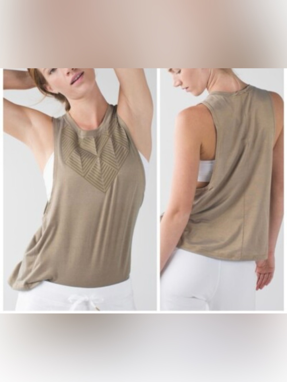 lululemon Cardio Squad Metallic Muscle Tank Size 4